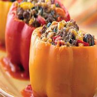 Italian Cube Steaks with Stuffed Peppers image