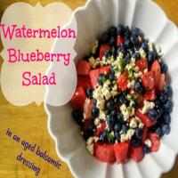 Watermelon Blueberry Salad With Balsamic Dressing image