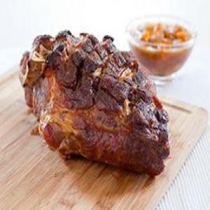 Slow-Roasted Pork Shoulder with Peach Sauce_image