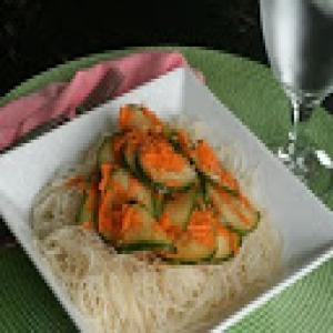 Seasoned Rice Noodles with Cucumber and Carrot Salad Recipe - (4.3/5)_image