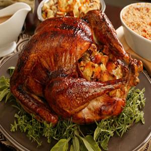 Classic Roast Turkey with Herbed Stuffing and Old-Fashioned Gravy Recipe | Epicurious.com_image