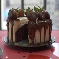 Chocolate-Covered Strawberry Cheesecake image