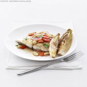 Halibut with Tuscan Beans and Endive_image