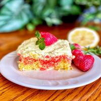 Strawberry Lemonade Poke Cake image