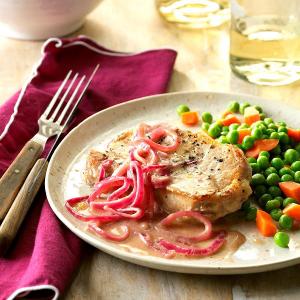 Onion-Dijon Pork Chops Recipe | Taste of Home_image