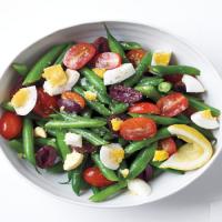 Green Beans with Tomatoes, Olives, and Eggs image