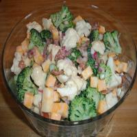 Broccoli Cauliflower Bacon Salad image