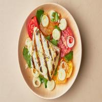 Grilled Halibut with Tomatoes and Hearts of Palm image