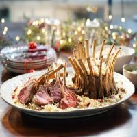 Crown Roast of Lamb with Mint and Green Onion Pesto image