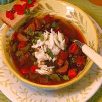 Black Bean Soup with Crab and Andouille Sausage image
