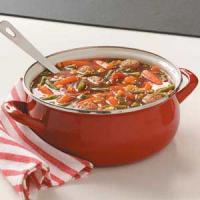 Turkey Meatballs and Vegetable Soup image