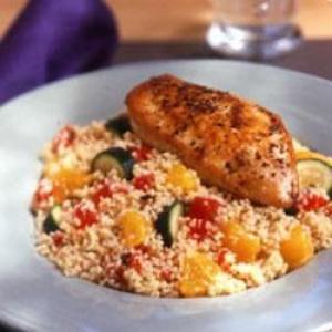 Chicken with Tomato, Orange and Rosemary Couscous image