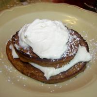 Ginger Pancakes With Lemon Cream Cheese Topping image