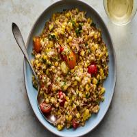 Farro Risotto With Sweet Corn and Tomatoes_image