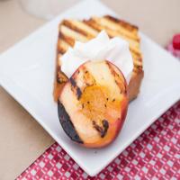 Grilled Pound Cake with Grilled Peaches and Cinnamon-Vanilla Syrup_image