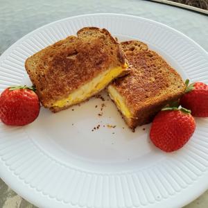 Grilled Cheese and Scrambled Egg Sandwich image