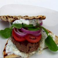 Lamb Burgers with Feta Tzatziki Spread image