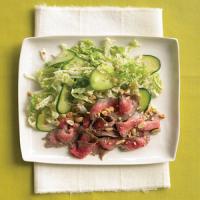 Asian Steak Salad with Cucumber and Napa Cabbage_image