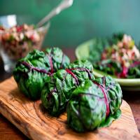 Chard Leaves Stuffed With Rice and Herbs image