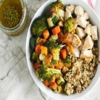 Roasted Vegetable and Chicken Quinoa Bowls for Two image