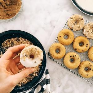 Mini Chocolate Chip Cookie Baked Donuts_image