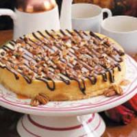 Chocolate-Caramel Topped Cheesecake image