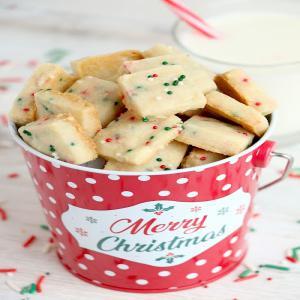 Christmas Shortbread Cookie Bites ( Only 4 Ingredients! )_image
