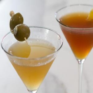 Filthy Dirty Martini with Blue Cheese-Stuffed Olives image