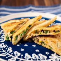 One-Pan Parmesan-Crusted Vegetable Quesadillas_image