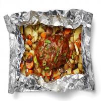 Foil-Packet Mini Meatloaves with Root Vegetables image