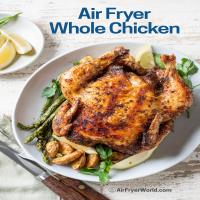 Air Fryer Crispy-Skin Whole Chicken with Herbs and Lemon Pepper_image
