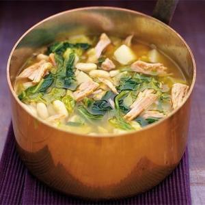 Spring greens & gammon soup image