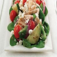 Greek Spinach Salad with Tuna image