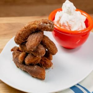 Pumpkin Spice Latte Churros with Tangy Whipped Cream_image