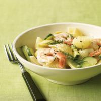 Shrimp Pasta Salad with Cucumber and Dill image