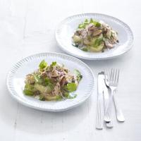 Potato & smoked trout salad with mustard dressing image