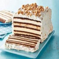 Chocolate Peanut Butter Ice Cream Sandwich Cake image
