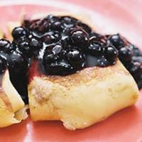 Cheese Blintzes with Blueberry Sauce image