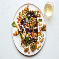 Roasted Cabbage Steaks With Crispy Chickpeas and Herby Croutons_image