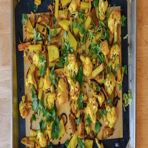 Priya Krishna makes potato and cauliflower aloo gobi all in one sheet pan_image
