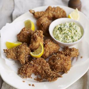Crisp-fried rabbit with herb mayonnaise_image