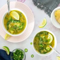 Zucchini Coconut Soup with Bok Choy & Potatoes, Gluten Free_image