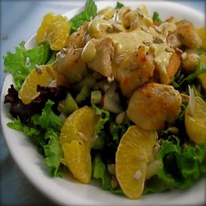 Chicken, Tangerine, Apple and Celery Salad With Yoghurt Dressing_image