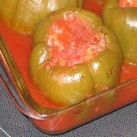 Stuffed Green Bell Peppers With Clamato_image