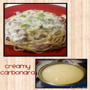 Creamy Carbonara with Bacon Recipe - (4.5/5)_image