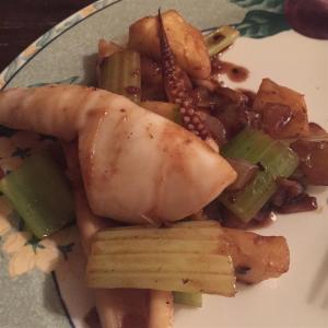 Fried Squid with Pineapple (Muc Xao Thom) image