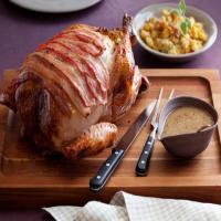 Maple-Roasted Turkey with Sage, Smoked Bacon, and Cornbread Stuffing_image