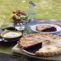 Three-Berry Pie with Vanilla Cream image