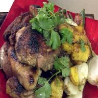 Jerk Chicken with Roasted Mango and Habanero Chiles image