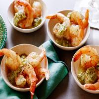 Cumin-Roasted Shrimp with Green Chile Cocktail Sauce image
